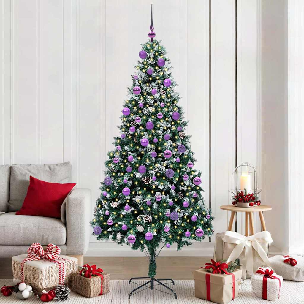Kunstkerstboom Groen 210 cm PVC en Staal en Kunststof is nu te koop bij PeponiXL, paradijselijk wonen!