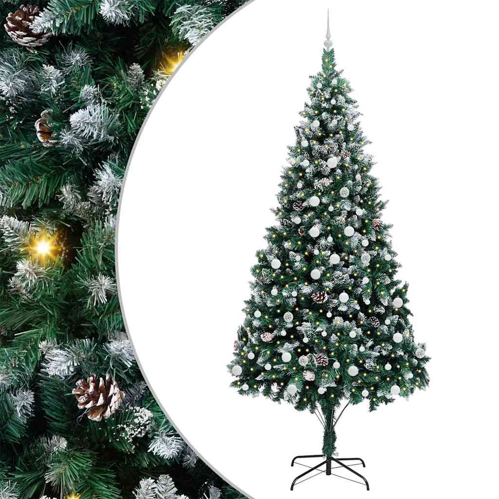 Kunstkerstboom Groen 240 cm PVC en Staal en Kunststof is nu te koop bij PeponiXL, paradijselijk wonen!