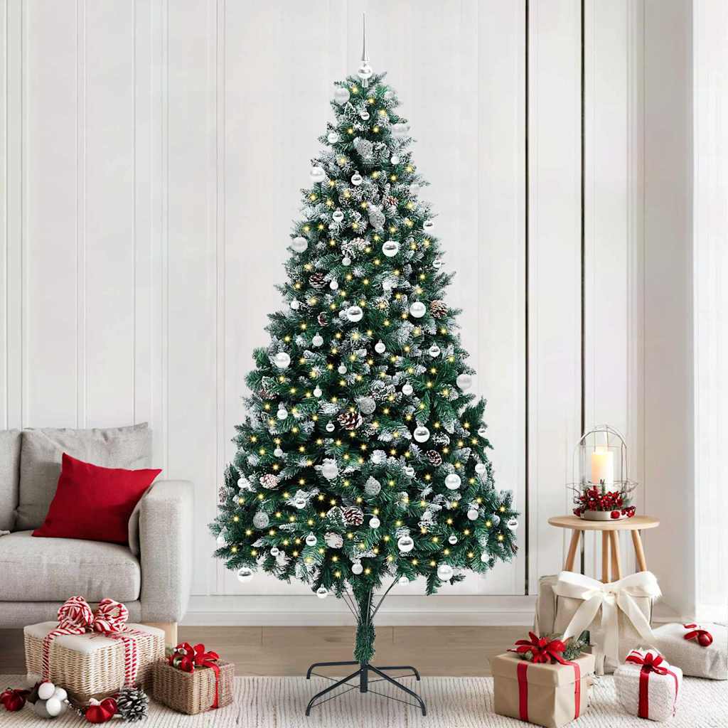 Kunstkerstboom Groen 240 cm PVC en Staal en Kunststof is nu te koop bij PeponiXL, paradijselijk wonen!