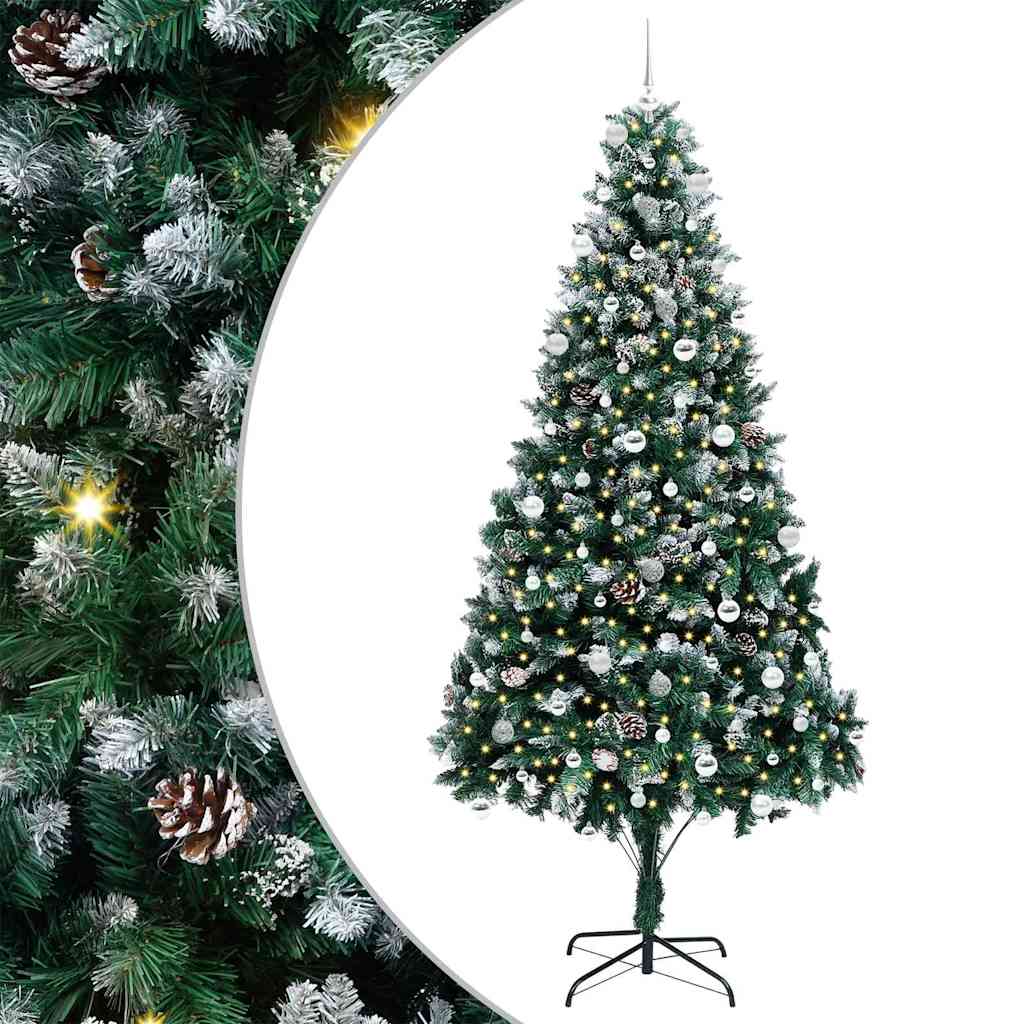 Kunstkerstboom Groen 240 cm PVC en Staal en Kunststof is nu te koop bij PeponiXL, paradijselijk wonen!
