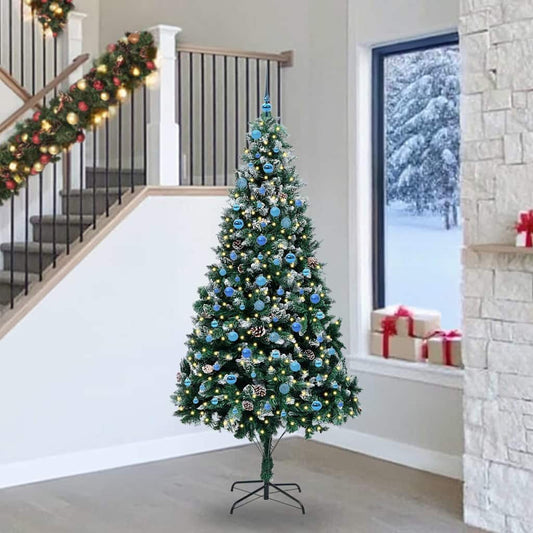 Kunstkerstboom Groen 240 cm PVC en Staal en Kunststof is nu te koop bij PeponiXL, paradijselijk wonen!