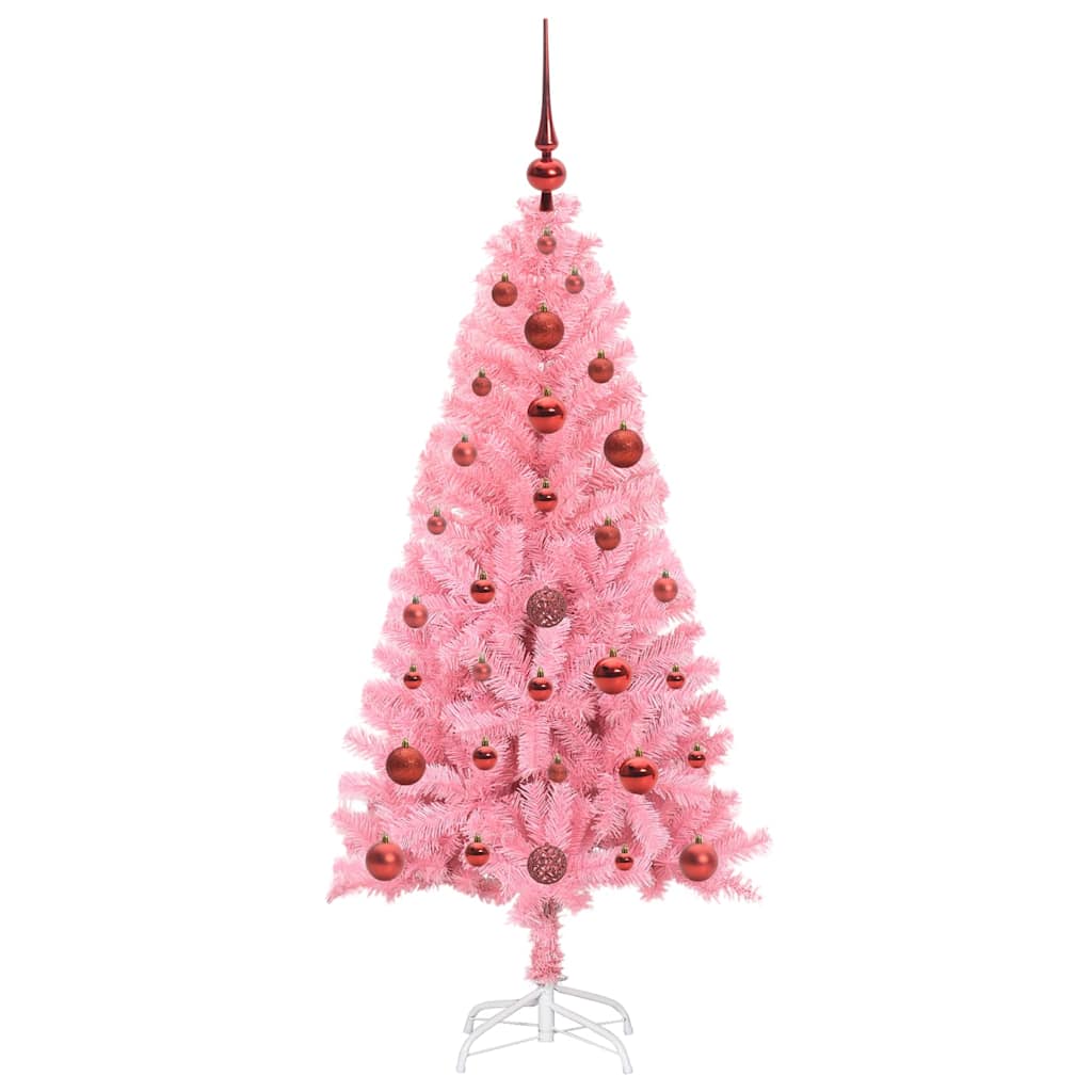 Kerstboom met 150 LED met standaard Roze 120 cm PVC is nu te koop bij PeponiXL, paradijselijk wonen!