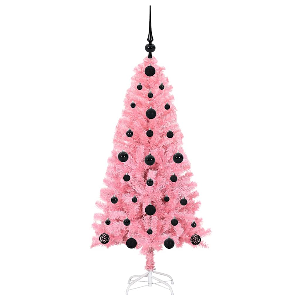 Kerstboom met 150 LED met standaard Roze 120 cm PVC is nu te koop bij PeponiXL, paradijselijk wonen!