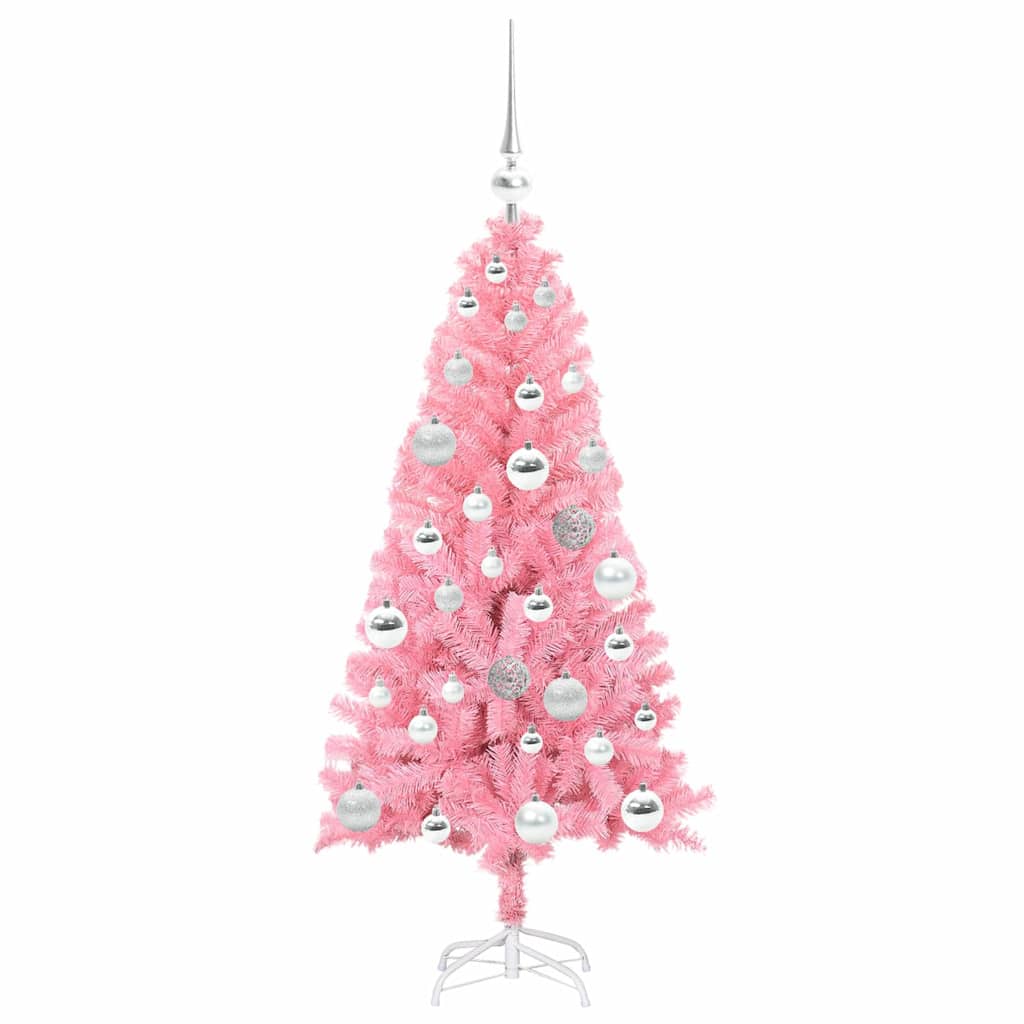 Kerstboom met 150 LED met standaard Roze 120 cm PVC is nu te koop bij PeponiXL, paradijselijk wonen!