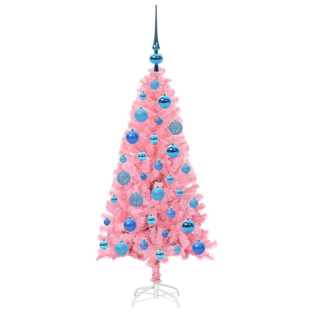 Kerstboom met 150 LED met standaard Roze 120 cm PVC is nu te koop bij PeponiXL, paradijselijk wonen!