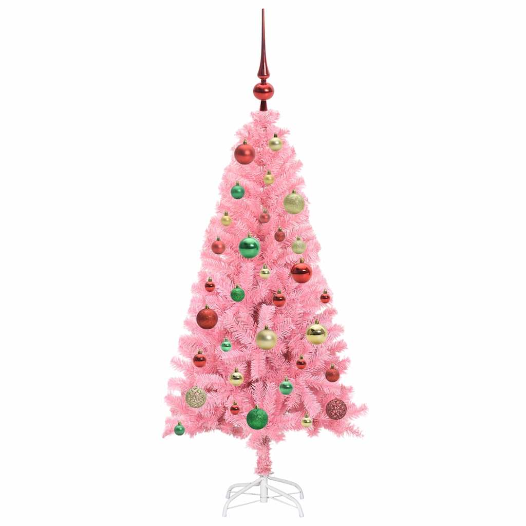 Kerstboom met 150 LED met standaard Roze 120 cm PVC is nu te koop bij PeponiXL, paradijselijk wonen!