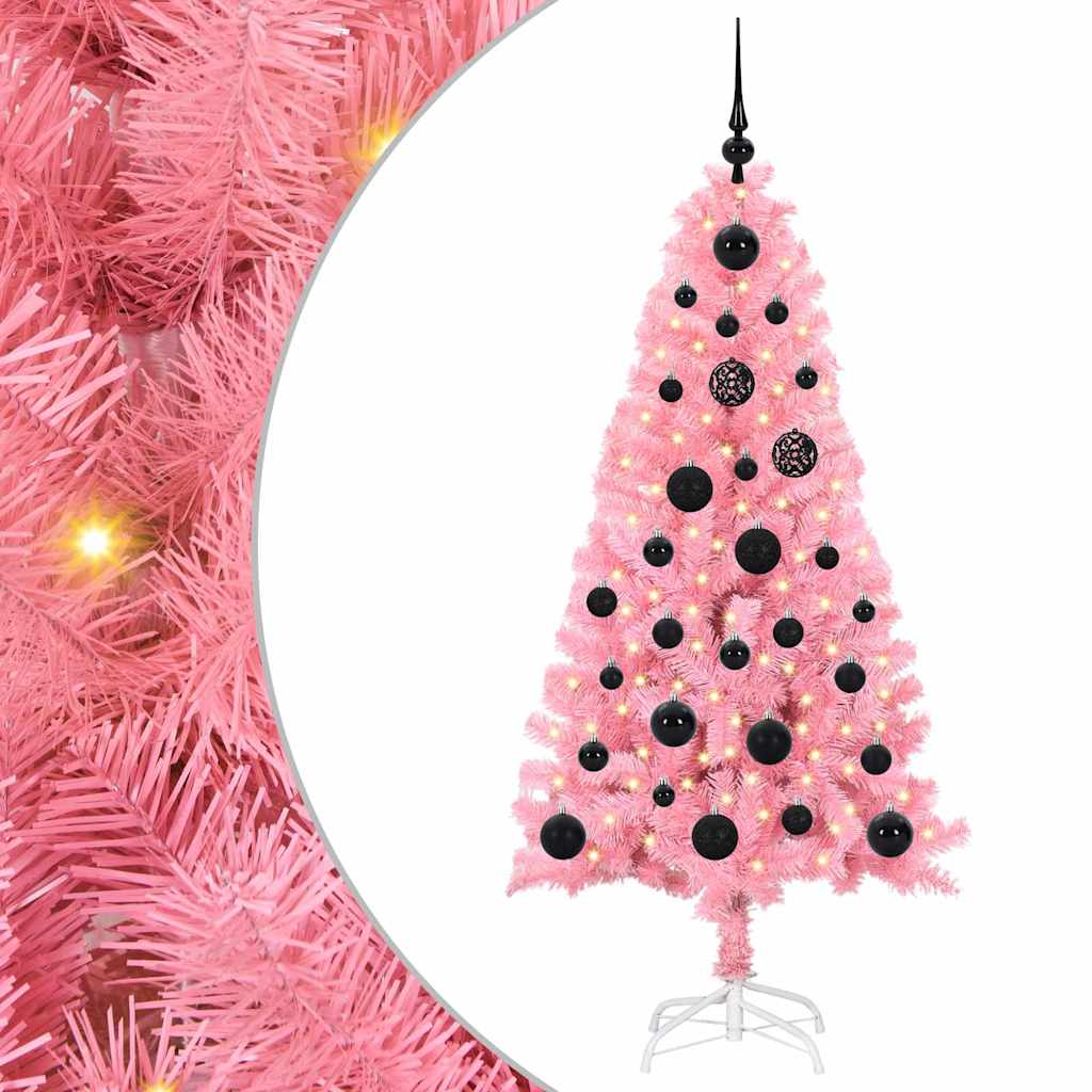 Kerstboom met 150 LED met standaard Roze 150 cm PVC is nu te koop bij PeponiXL, paradijselijk wonen!