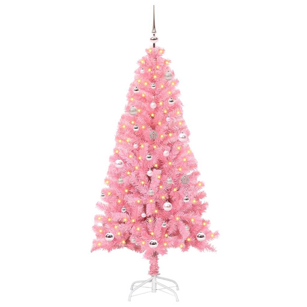 Kerstboom met 150 LED met standaard Roze 150 cm PVC is nu te koop bij PeponiXL, paradijselijk wonen!