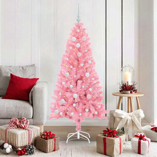 Kerstboom met 150 LED met standaard Roze 150 cm PVC is nu te koop bij PeponiXL, paradijselijk wonen!