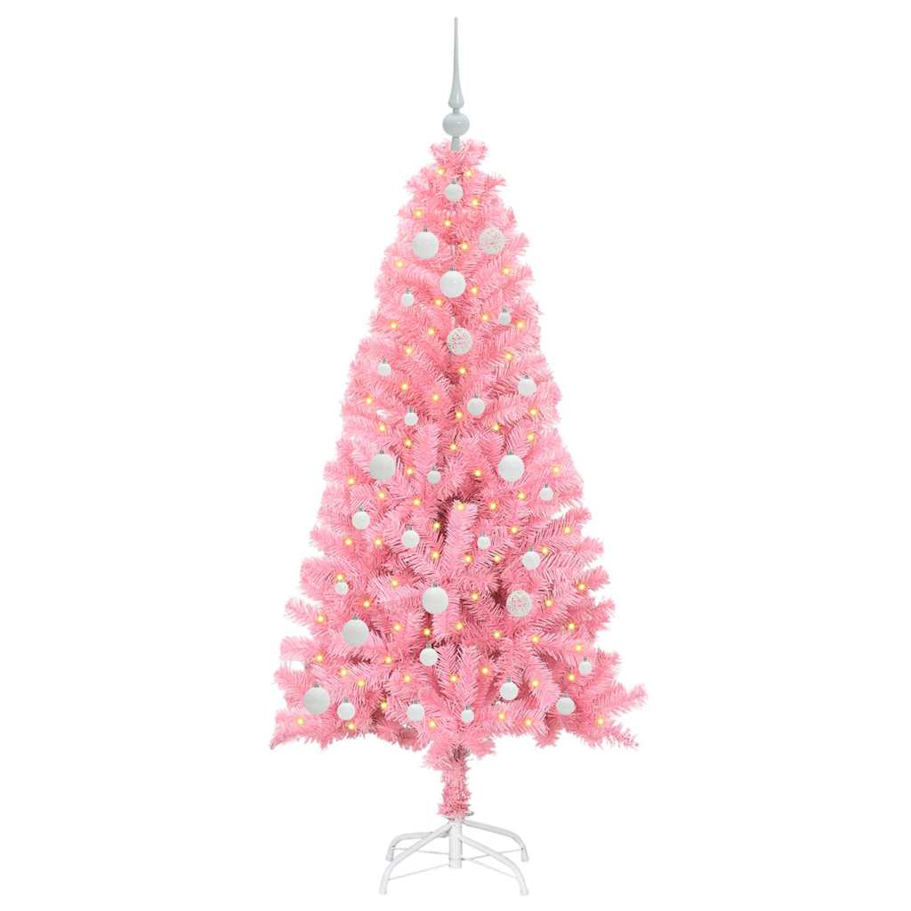 Kerstboom met 150 LED met standaard Roze 150 cm PVC is nu te koop bij PeponiXL, paradijselijk wonen!