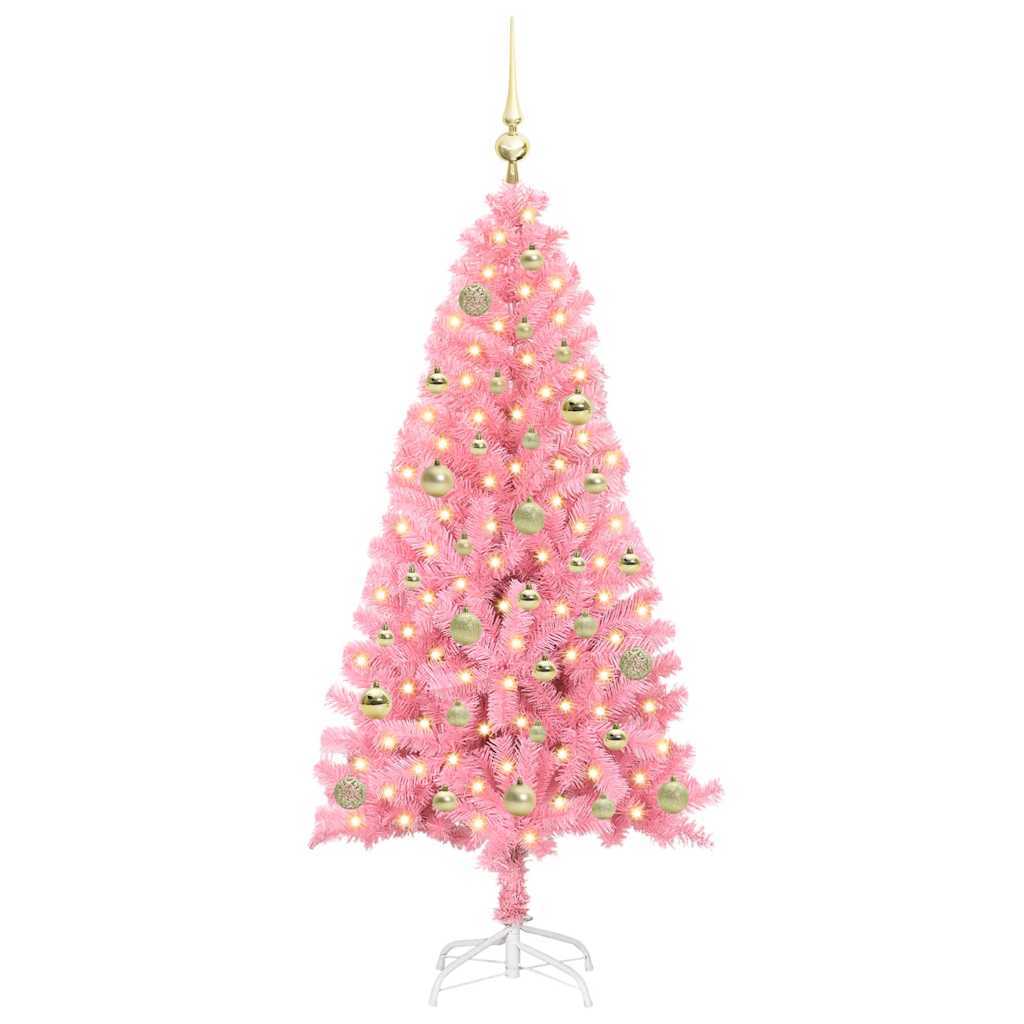 Kerstboom met 150 LED met standaard Roze 150 cm PVC is nu te koop bij PeponiXL, paradijselijk wonen!