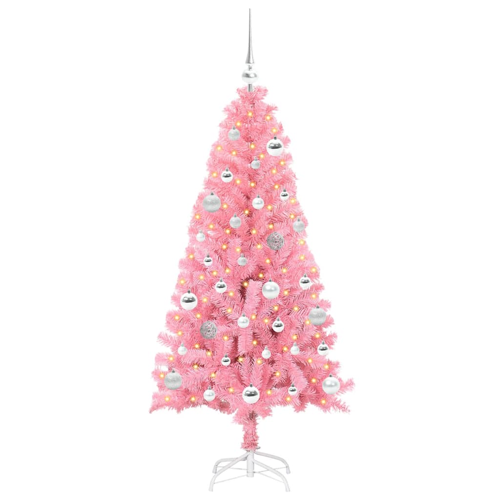 Kerstboom met 150 LED met standaard Roze 150 cm PVC is nu te koop bij PeponiXL, paradijselijk wonen!