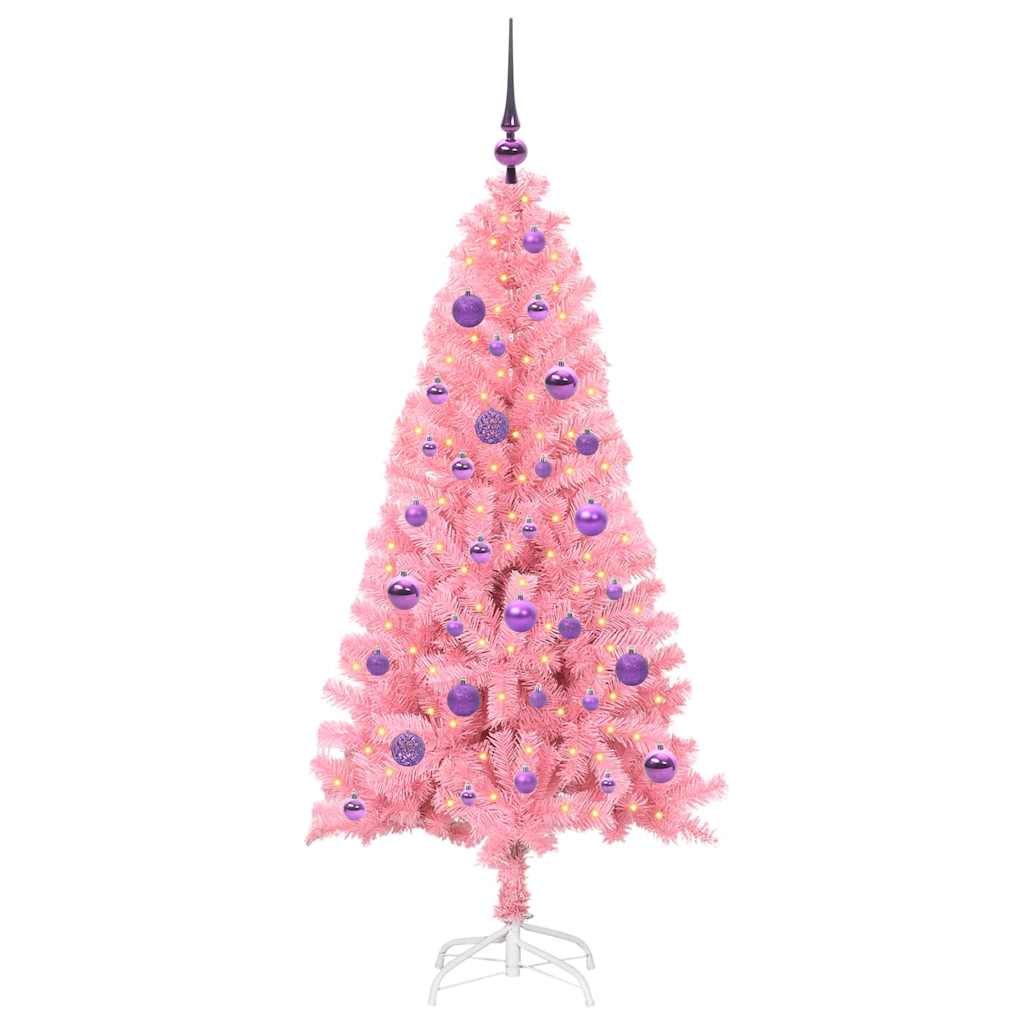 Kerstboom met 150 LED met standaard Roze 150 cm PVC is nu te koop bij PeponiXL, paradijselijk wonen!