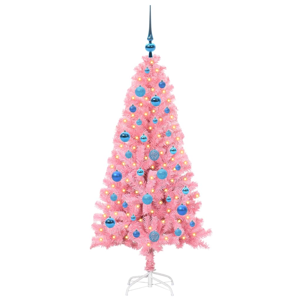 Kerstboom met 150 LED met standaard Roze 150 cm PVC is nu te koop bij PeponiXL, paradijselijk wonen!