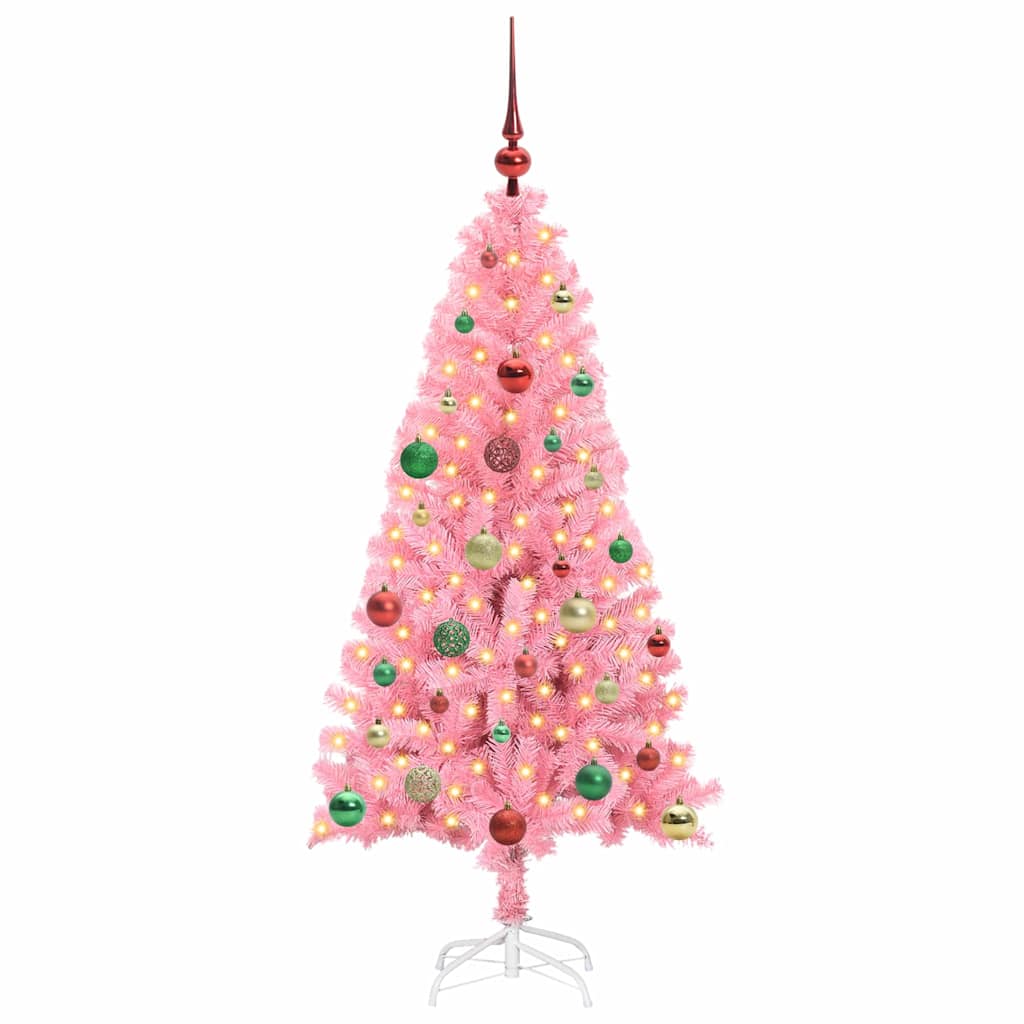 Kerstboom met 150 LED met standaard Roze 150 cm PVC is nu te koop bij PeponiXL, paradijselijk wonen!