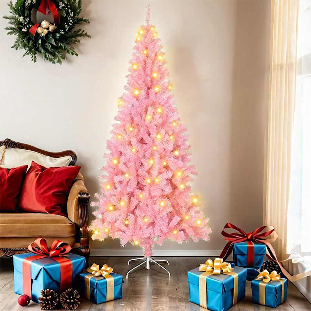 Kerstboom met 300 LED met standaard Roze 180 cm PVC is nu te koop bij PeponiXL, paradijselijk wonen!