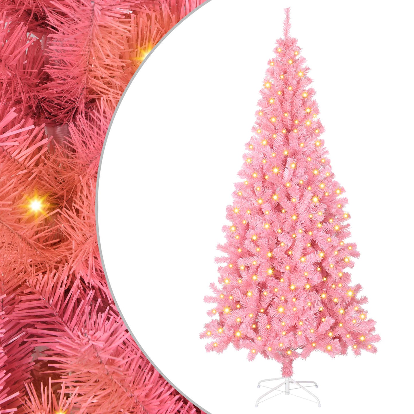 Kerstboom met 300 LED met standaard Roze 180 cm PVC is nu te koop bij PeponiXL, paradijselijk wonen!