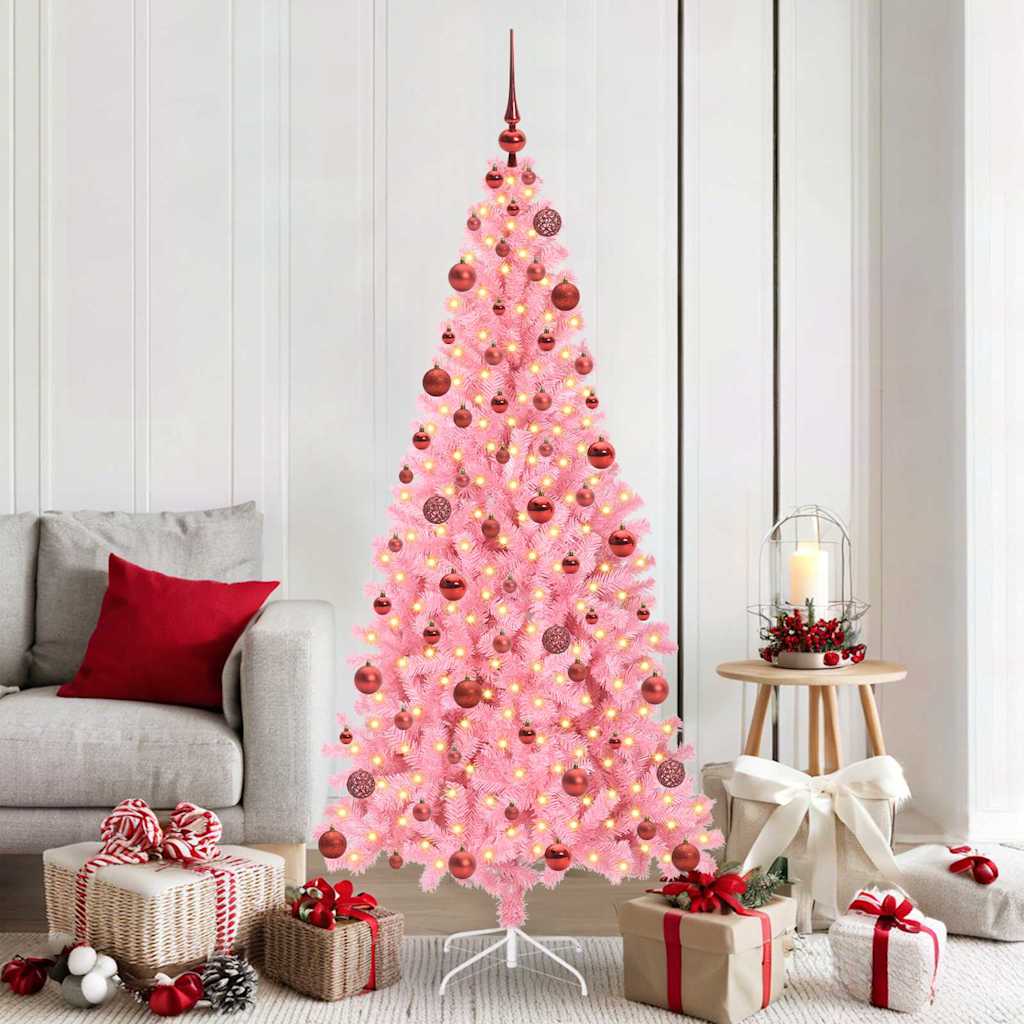Kerstboom met 300 LED met standaard Roze 180 cm PVC is nu te koop bij PeponiXL, paradijselijk wonen!