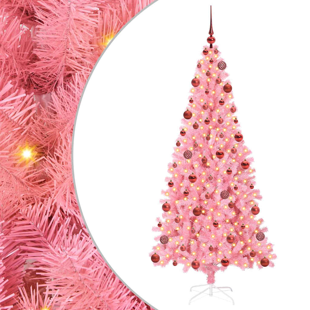 Kerstboom met 300 LED met standaard Roze 180 cm PVC is nu te koop bij PeponiXL, paradijselijk wonen!