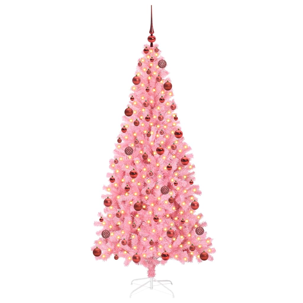 Kerstboom met 300 LED met standaard Roze 180 cm PVC is nu te koop bij PeponiXL, paradijselijk wonen!