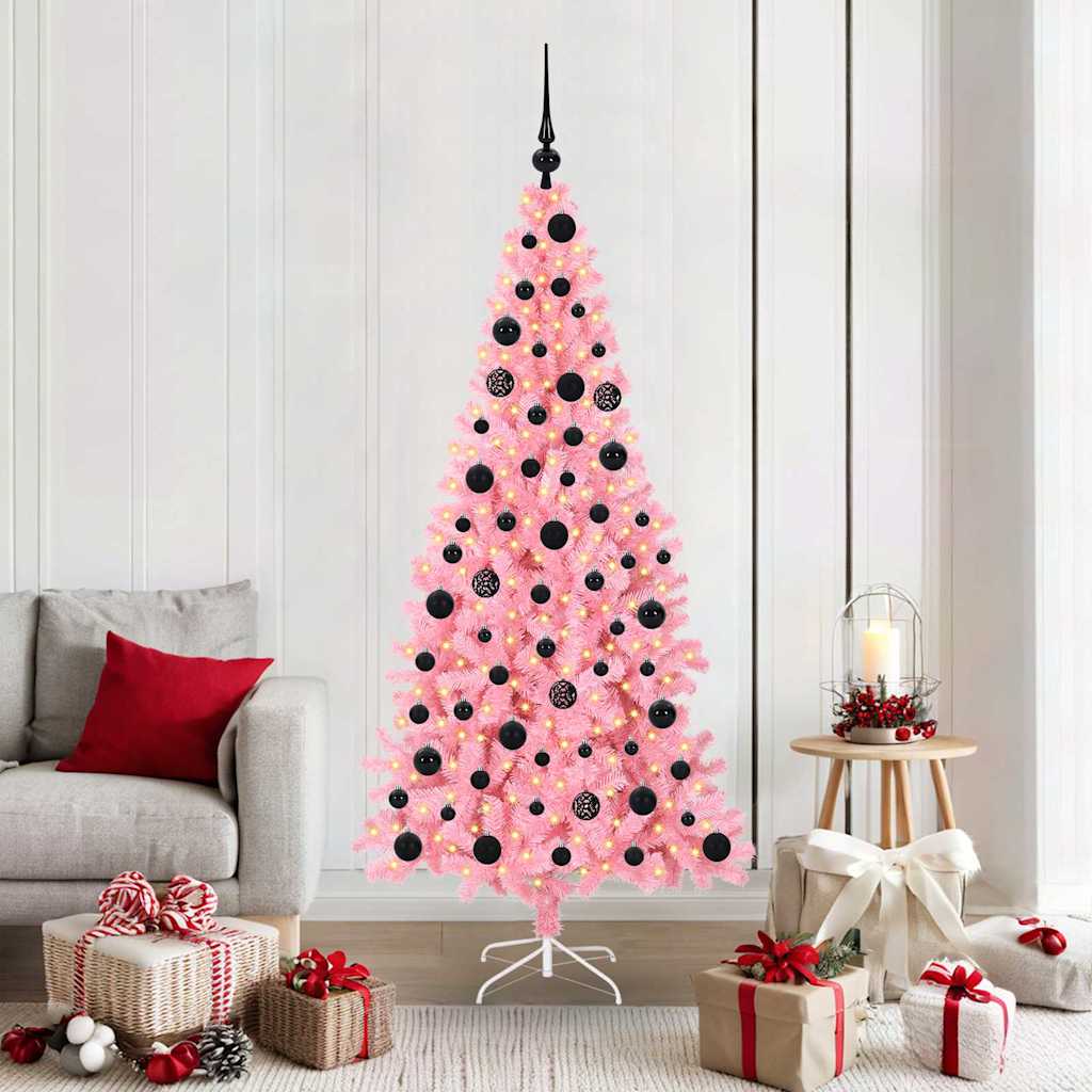Kerstboom met 300 LED met standaard Roze 180 cm PVC is nu te koop bij PeponiXL, paradijselijk wonen!