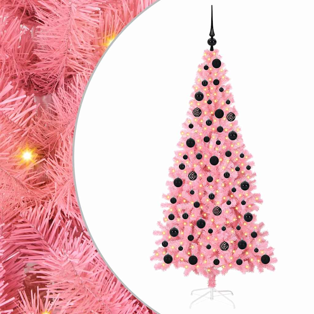 Kerstboom met 300 LED met standaard Roze 180 cm PVC is nu te koop bij PeponiXL, paradijselijk wonen!