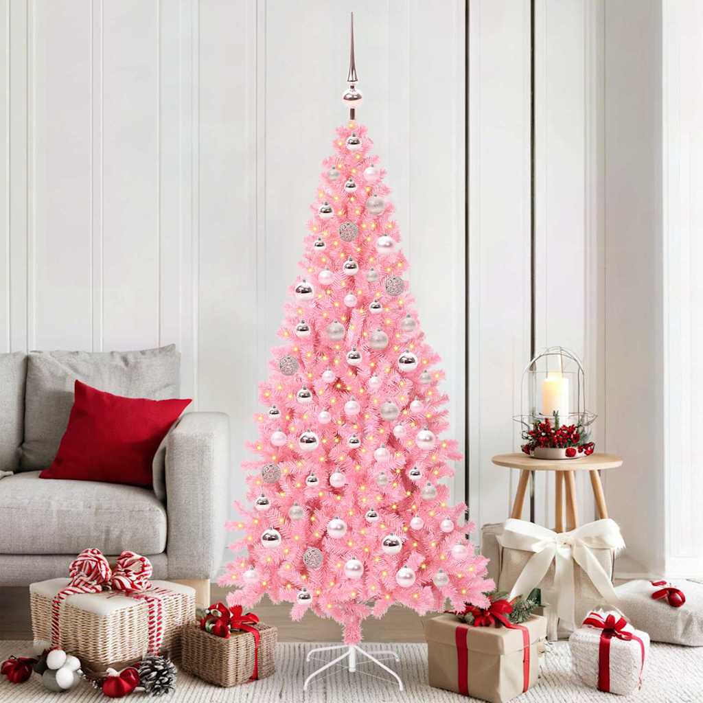 Kerstboom met 300 LED met standaard Roze 180 cm PVC is nu te koop bij PeponiXL, paradijselijk wonen!