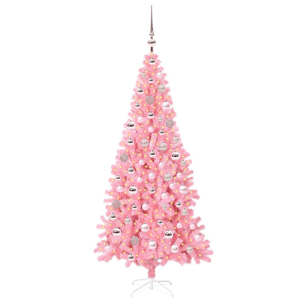 Kerstboom met 300 LED met standaard Roze 180 cm PVC is nu te koop bij PeponiXL, paradijselijk wonen!