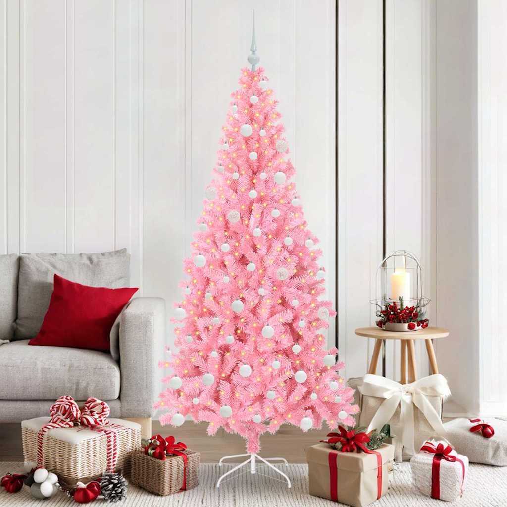 Kerstboom met 300 LED met standaard Roze 180 cm PVC is nu te koop bij PeponiXL, paradijselijk wonen!