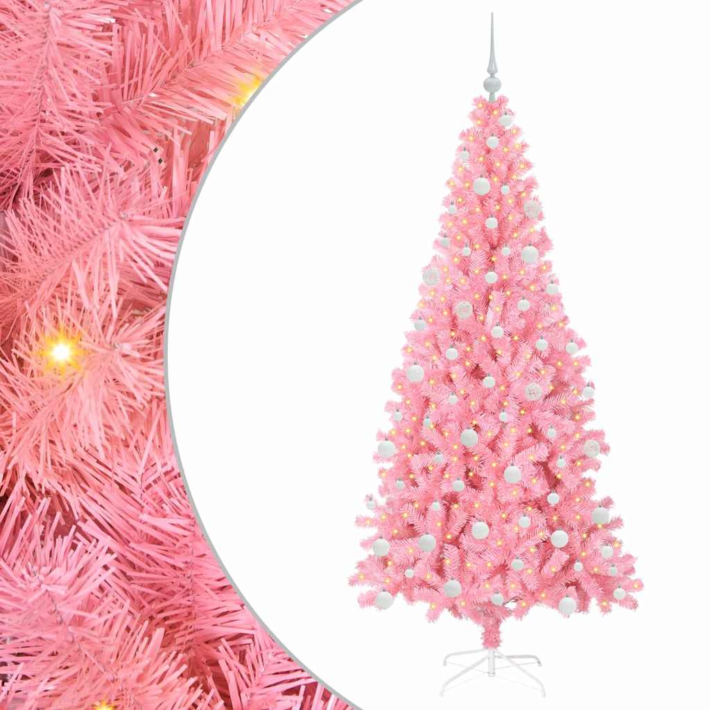 Kerstboom met 300 LED met standaard Roze 180 cm PVC is nu te koop bij PeponiXL, paradijselijk wonen!