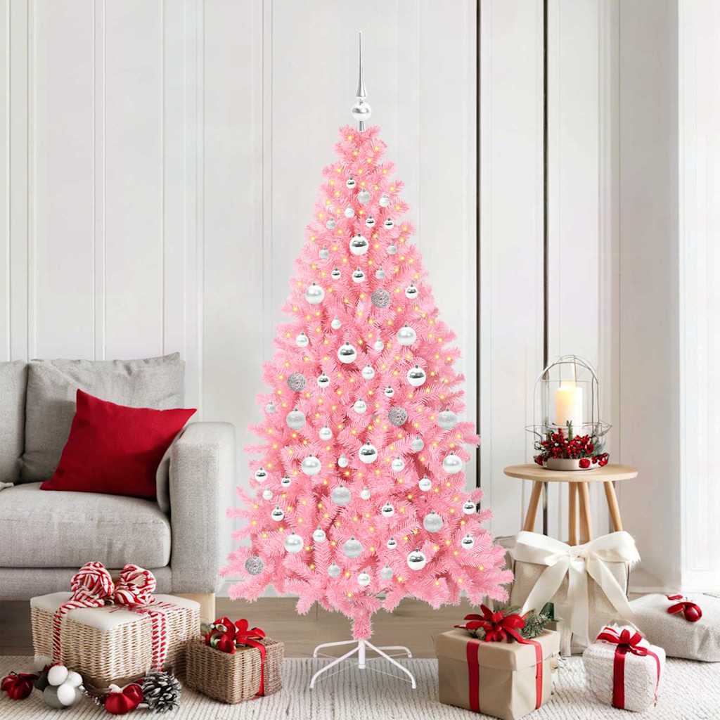 Kerstboom met 300 LED met standaard Roze 180 cm PVC is nu te koop bij PeponiXL, paradijselijk wonen!