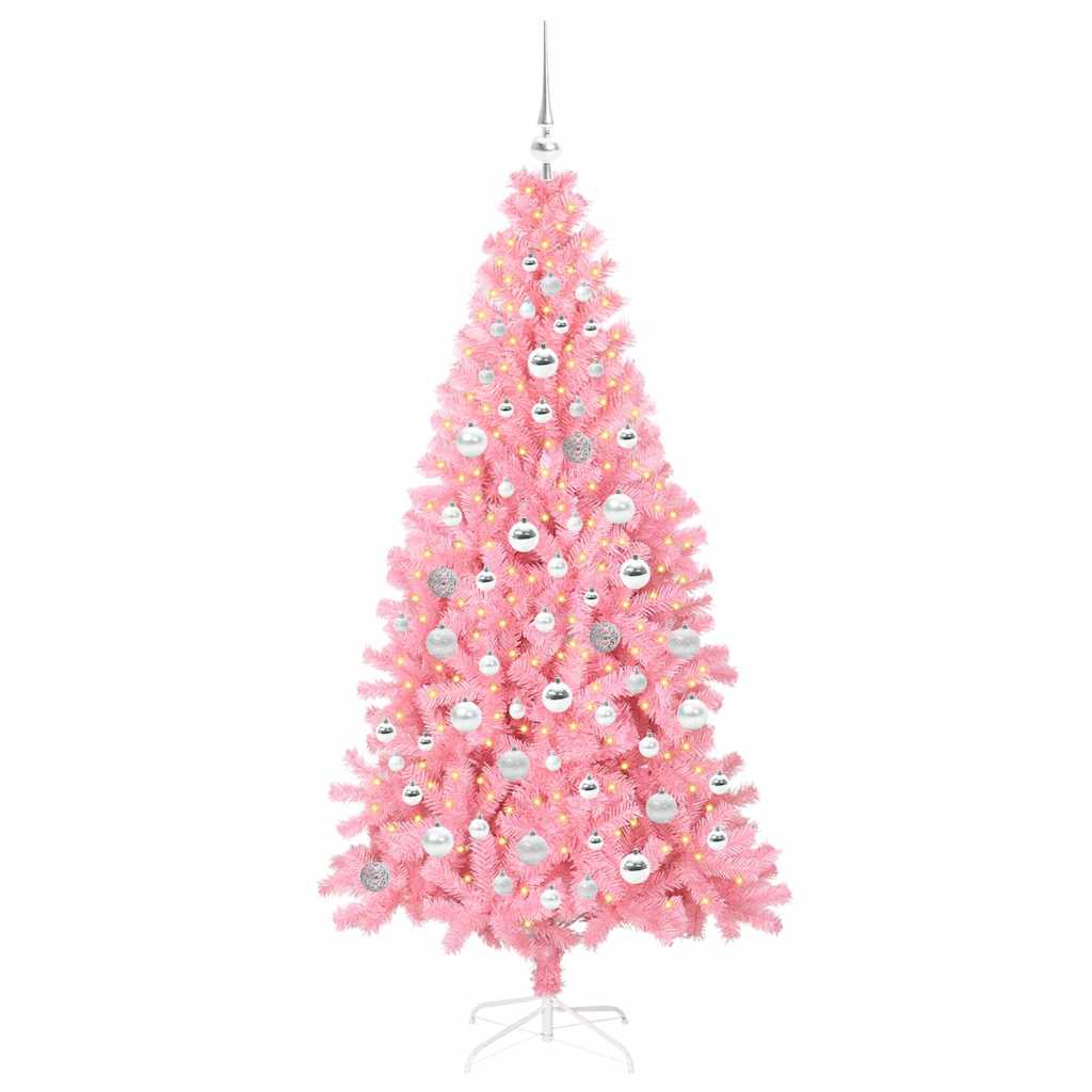 Kerstboom met 300 LED met standaard Roze 180 cm PVC is nu te koop bij PeponiXL, paradijselijk wonen!