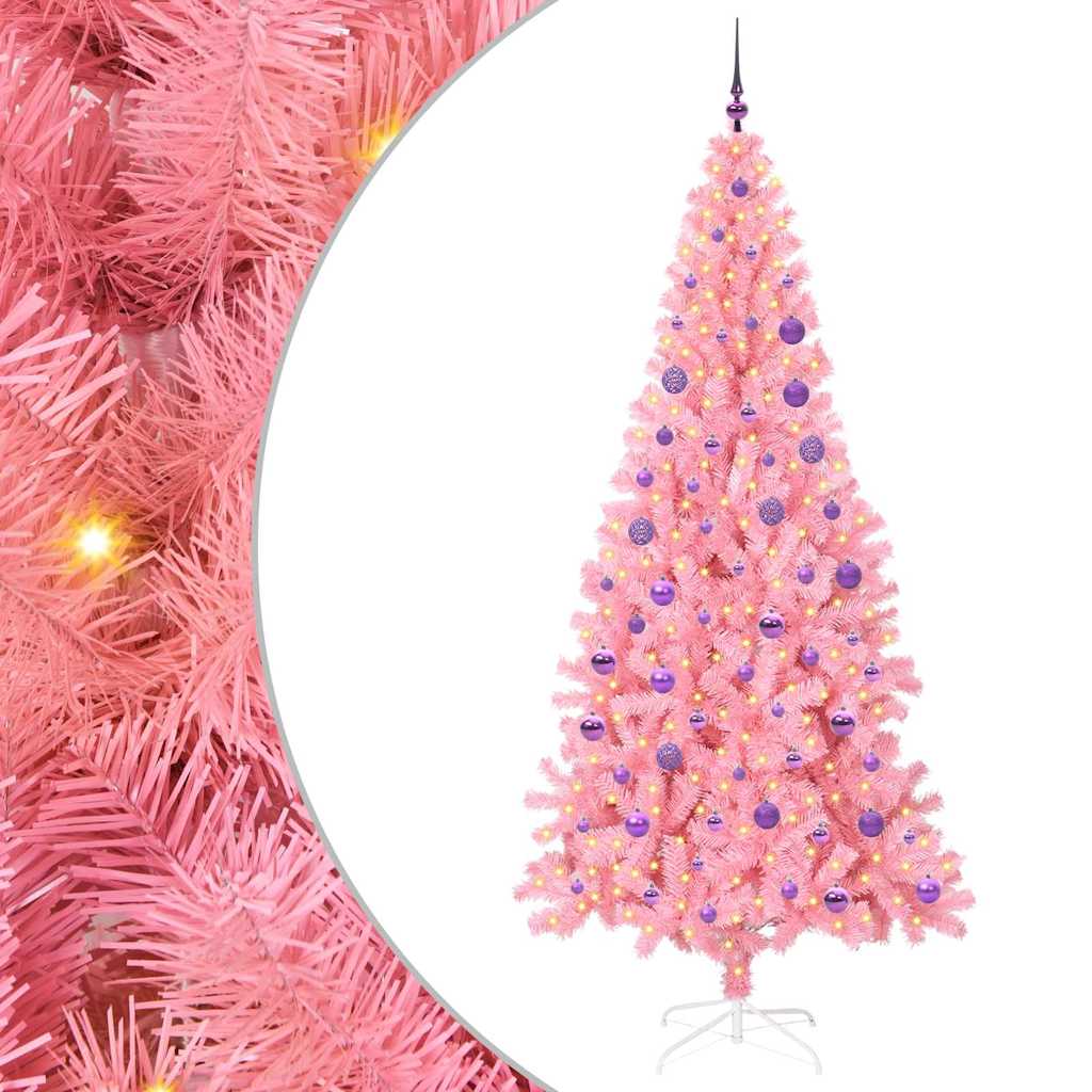 Kerstboom met 300 LED met standaard Roze 180 cm PVC is nu te koop bij PeponiXL, paradijselijk wonen!