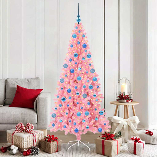 Kerstboom met 300 LED met standaard Roze 180 cm PVC is nu te koop bij PeponiXL, paradijselijk wonen!