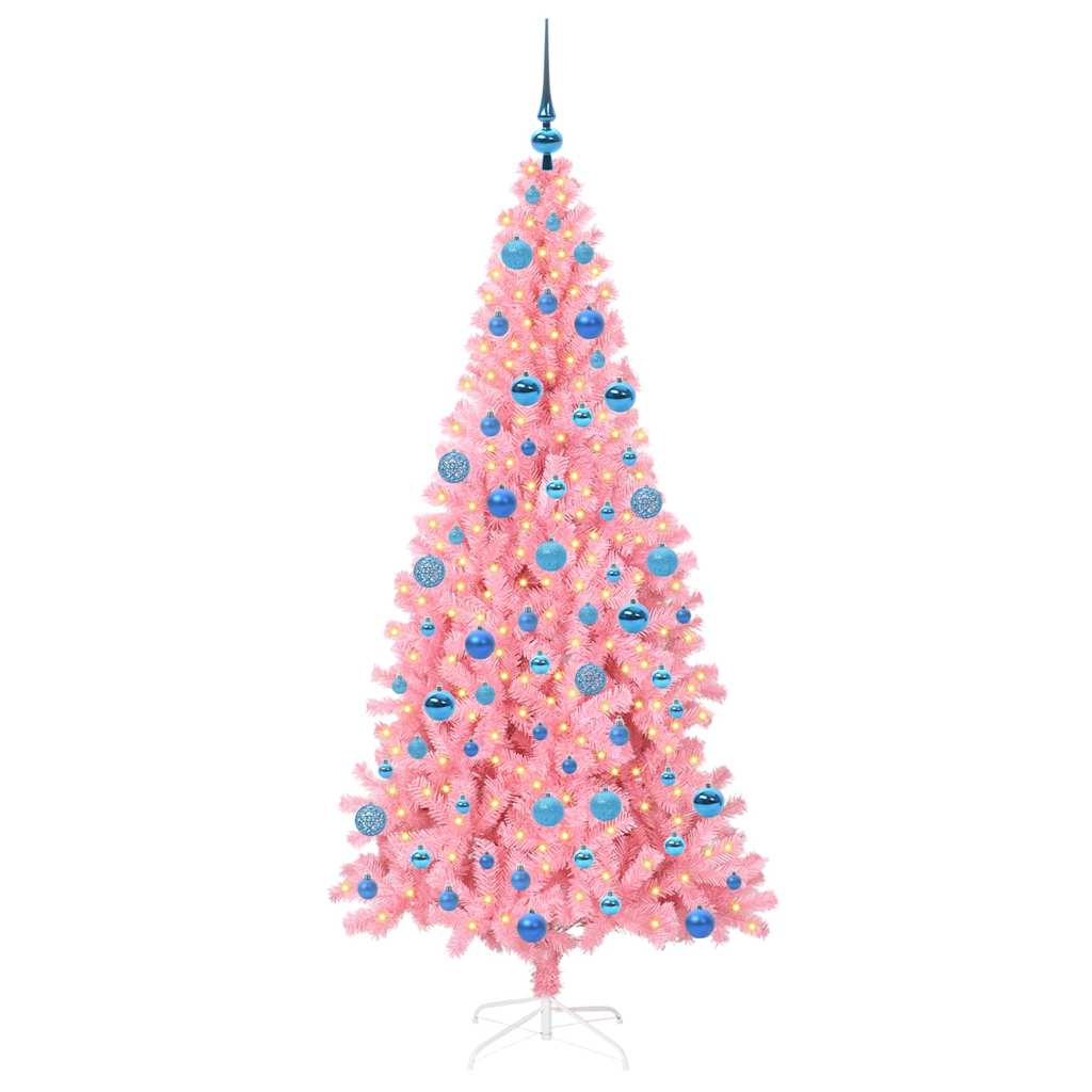 Kerstboom met 300 LED met standaard Roze 180 cm PVC is nu te koop bij PeponiXL, paradijselijk wonen!