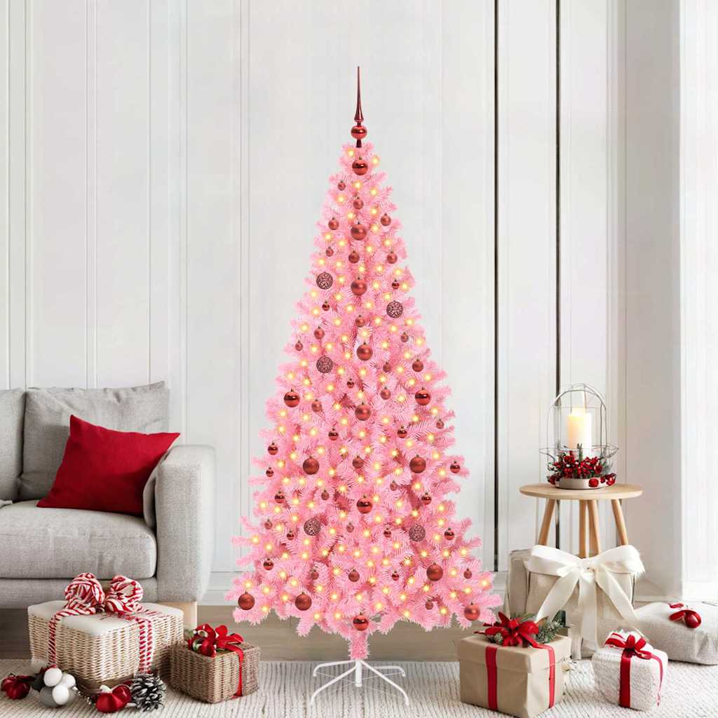 Kerstboom met 300 LED met standaard Roze 210 cm PVC is nu te koop bij PeponiXL, paradijselijk wonen!