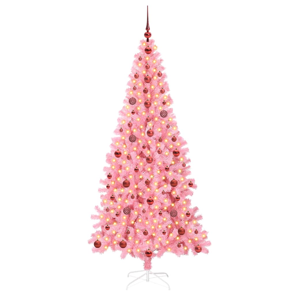 Kerstboom met 300 LED met standaard Roze 210 cm PVC is nu te koop bij PeponiXL, paradijselijk wonen!