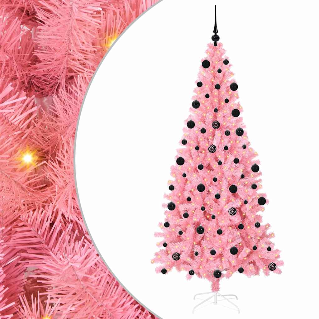 Kerstboom met 300 LED met standaard Roze 210 cm PVC is nu te koop bij PeponiXL, paradijselijk wonen!
