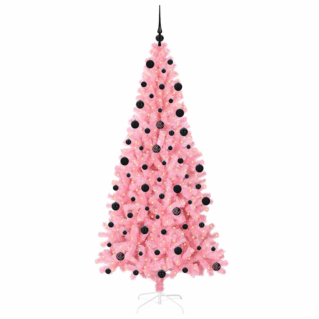 Kerstboom met 300 LED met standaard Roze 210 cm PVC is nu te koop bij PeponiXL, paradijselijk wonen!