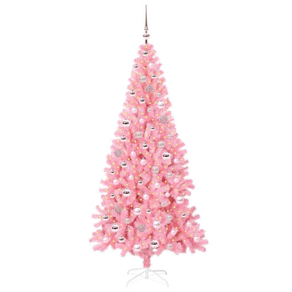 Kerstboom met 300 LED met standaard Roze 210 cm PVC is nu te koop bij PeponiXL, paradijselijk wonen!