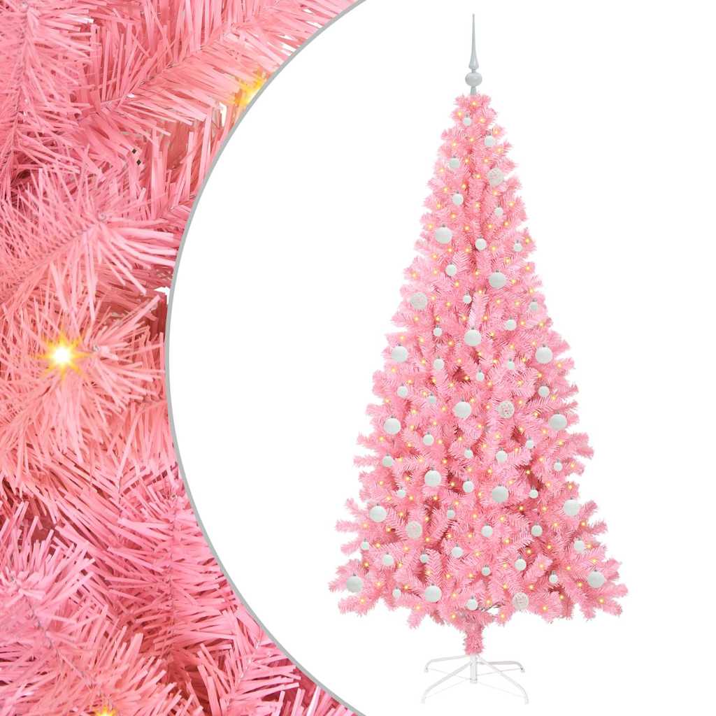 Kerstboom met 300 LED met standaard Roze 210 cm PVC is nu te koop bij PeponiXL, paradijselijk wonen!