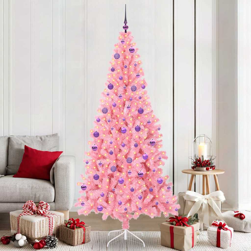 Kerstboom met 300 LED met standaard Roze 210 cm PVC is nu te koop bij PeponiXL, paradijselijk wonen!