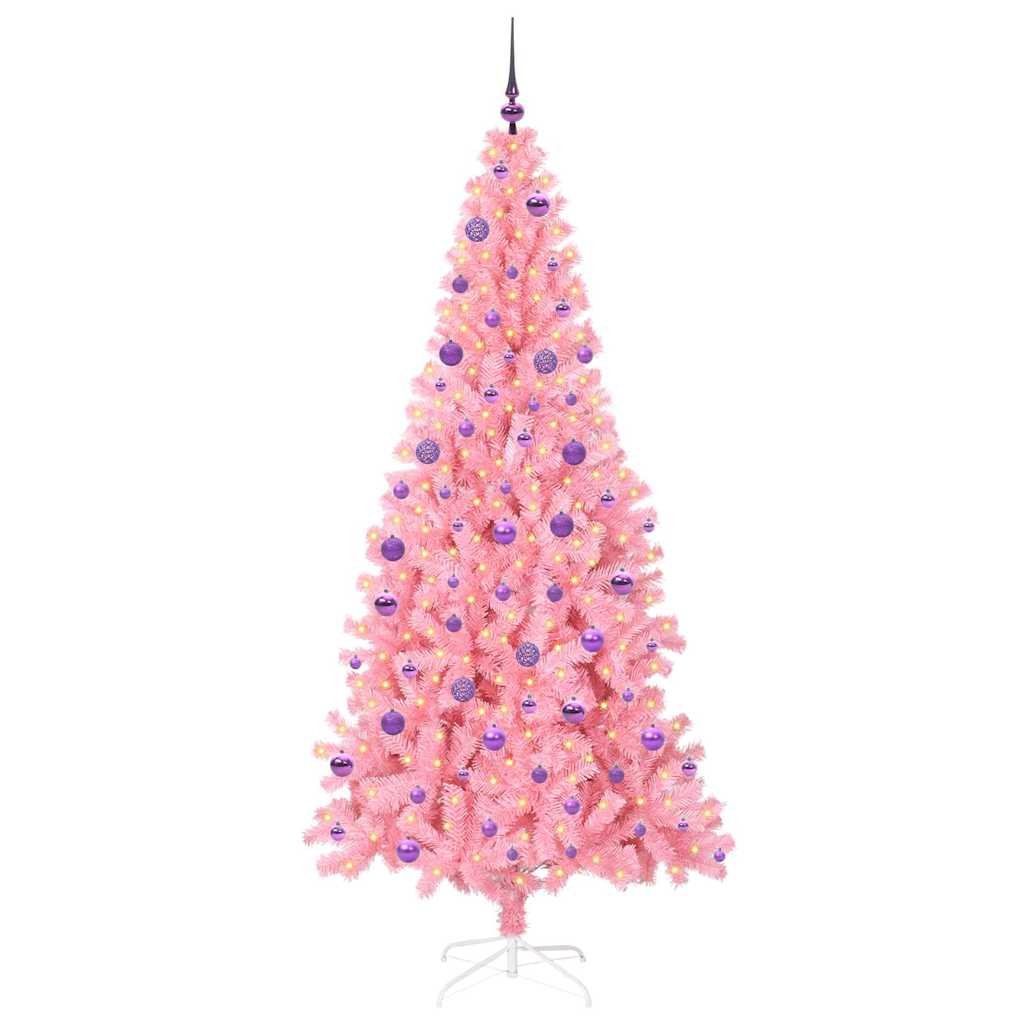 Kerstboom met 300 LED met standaard Roze 210 cm PVC is nu te koop bij PeponiXL, paradijselijk wonen!