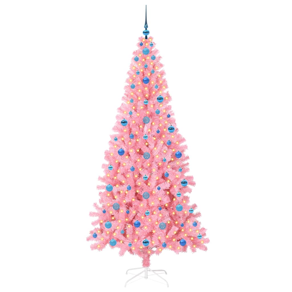 Kerstboom met 300 LED met standaard Roze 210 cm PVC is nu te koop bij PeponiXL, paradijselijk wonen!