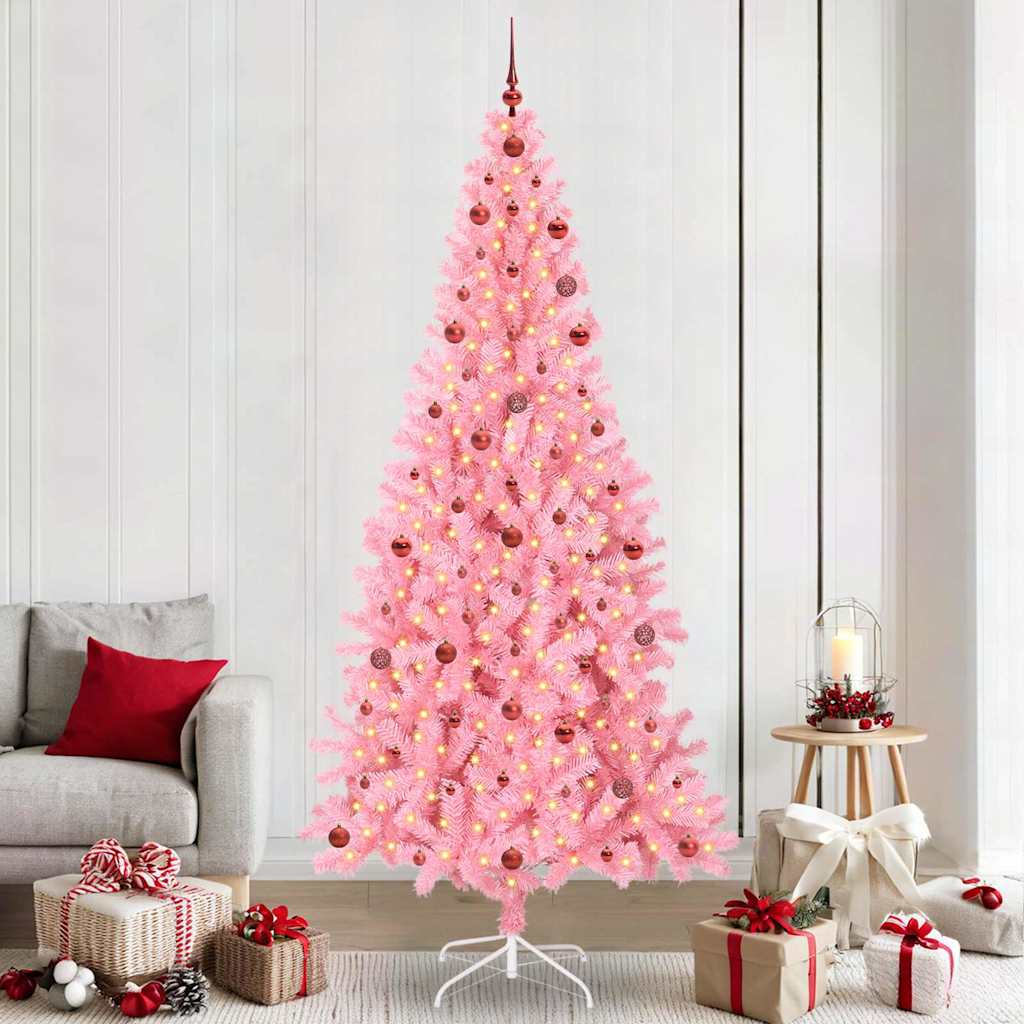 Kerstboom met 300 LED met standaard Roze 240 cm PVC is nu te koop bij PeponiXL, paradijselijk wonen!
