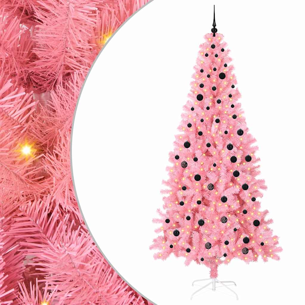Kerstboom met 300 LED met standaard Roze 240 cm PVC is nu te koop bij PeponiXL, paradijselijk wonen!