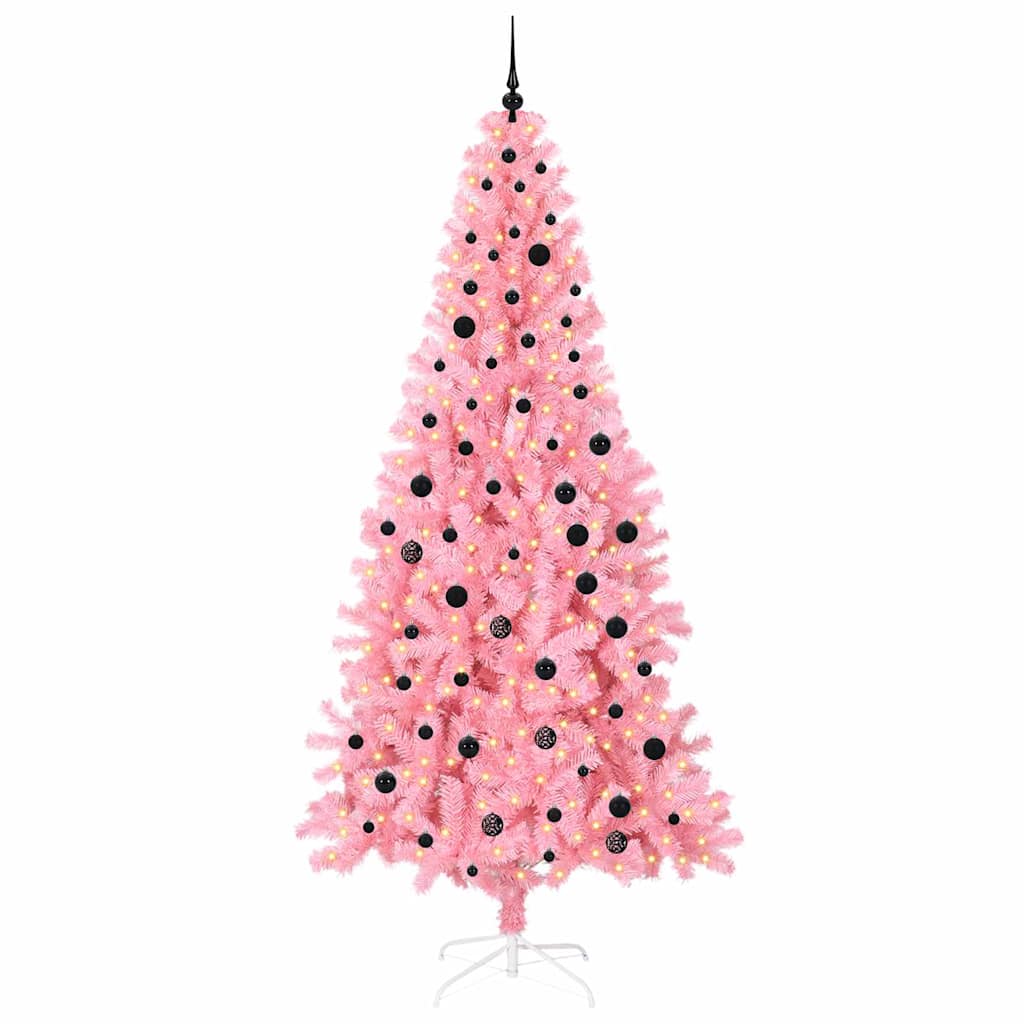 Kerstboom met 300 LED met standaard Roze 240 cm PVC is nu te koop bij PeponiXL, paradijselijk wonen!