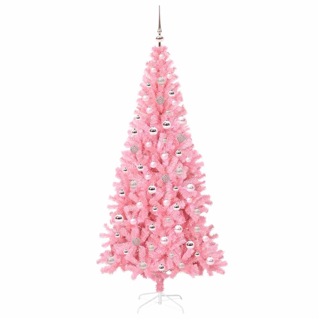 Kerstboom met 300 LED met standaard Roze 240 cm PVC is nu te koop bij PeponiXL, paradijselijk wonen!