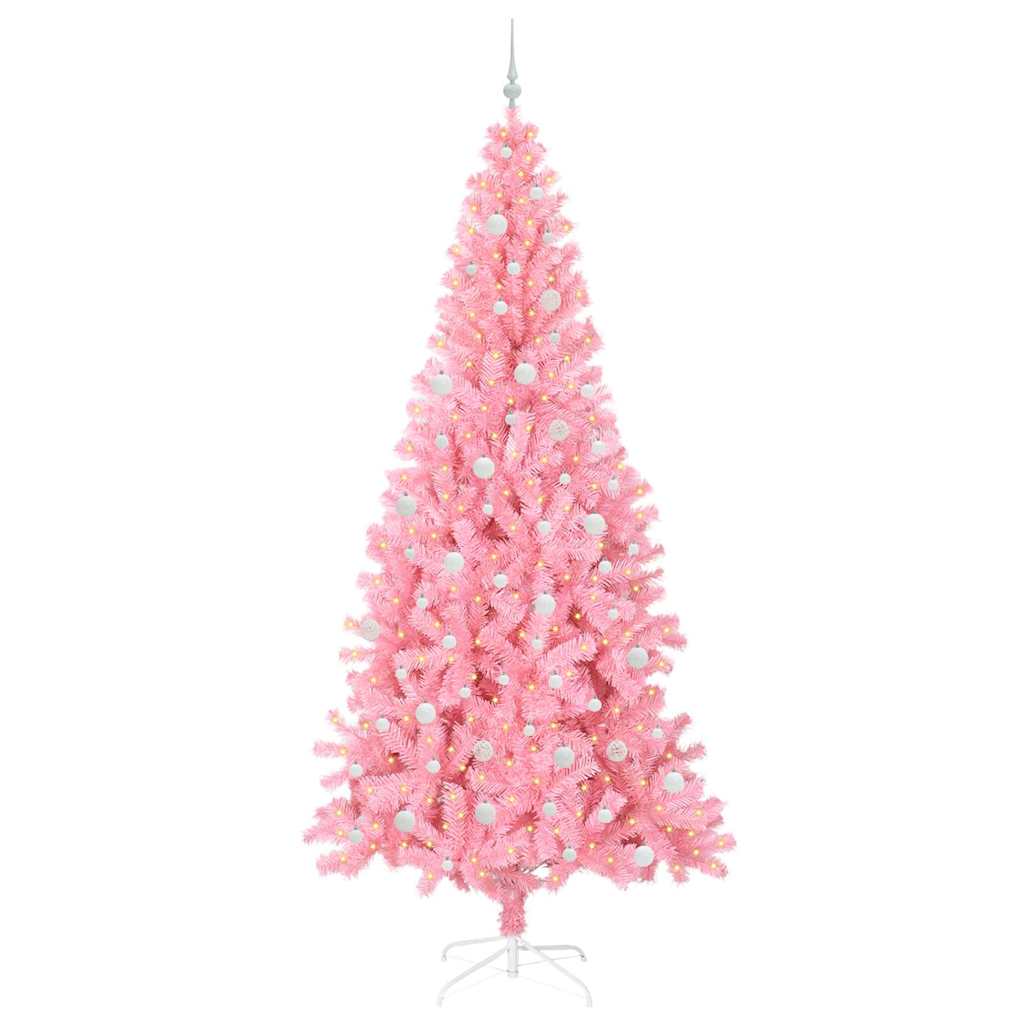 Kerstboom met 300 LED met standaard Roze 240 cm PVC is nu te koop bij PeponiXL, paradijselijk wonen!