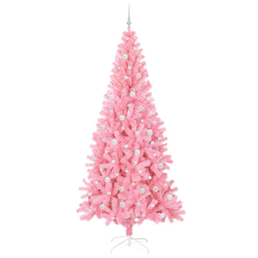 Kerstboom met 300 LED met standaard Roze 240 cm PVC is nu te koop bij PeponiXL, paradijselijk wonen!